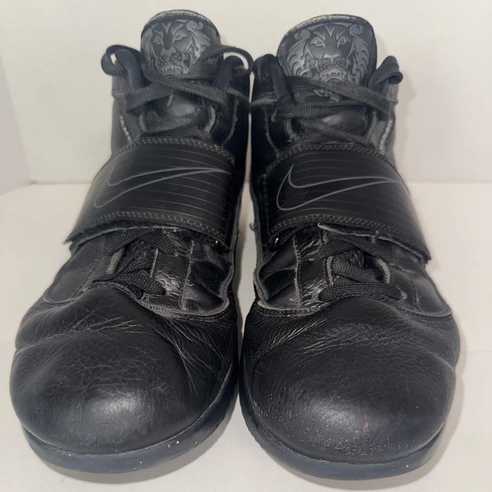 NIKE ZOOM LEBRON JAMES AIR MAX SOLIDER IV BASKETBALL SHOES SNEAKERS SZ 12 BLACK
